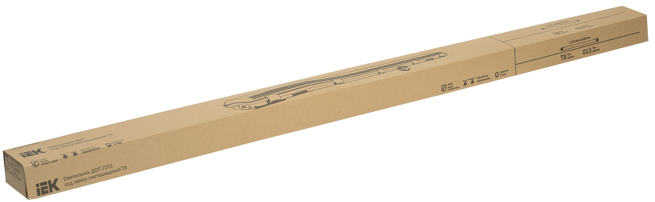 Светильник ДСП 2201 под светодиодную лампу 1хT8 1200мм IP65 IEK - Фото 2