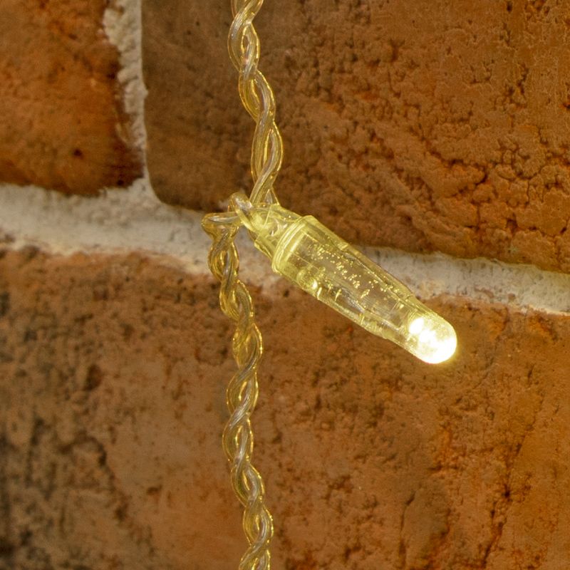 Гирлянда светодиодная Занавес 2х9м 1200 LED ТЕПЛЫЙ БЕЛЫЙ прозрачный ПВХ IP65 эффект мерцания соединяется 230В нужен блок 303-500-1 NEON-NIGHT - Фото 3