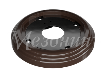 Рамка одноместная пластиковая, D 92x14 мм, цвет - коричневый, серия УСАДЬБА, ТМ МЕЗОНИНЪ