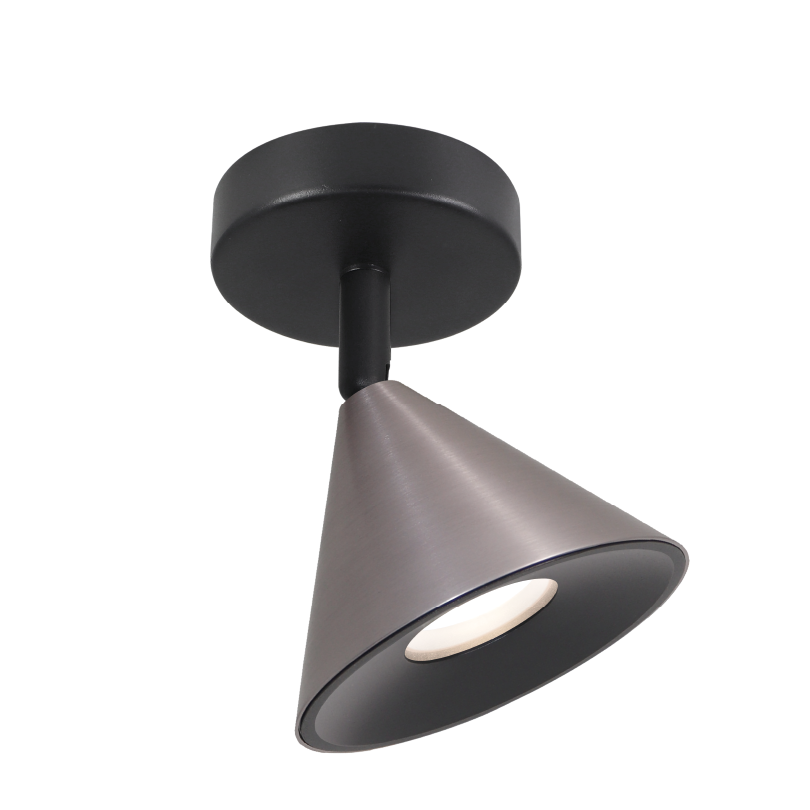 Накладной светильник WOLTA WSL-GU10/S08CH IP20 под лампу GU10 Чёрный/серый BELLO D115x150 1/30 - Фото 3