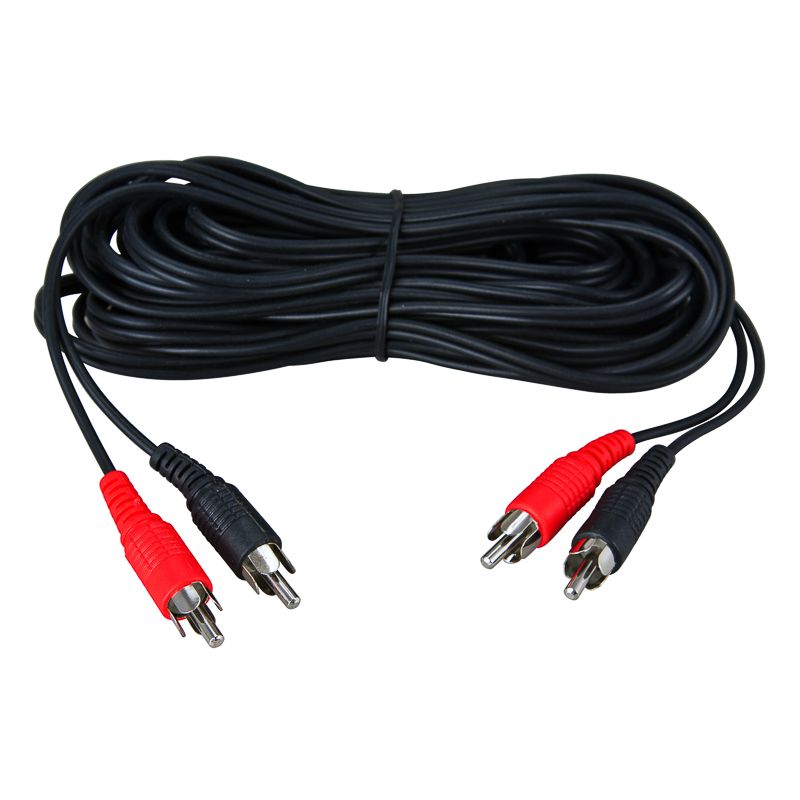 Шнур 2 RCA - 2 RCA, 5м, черный REXANT - Фото 2