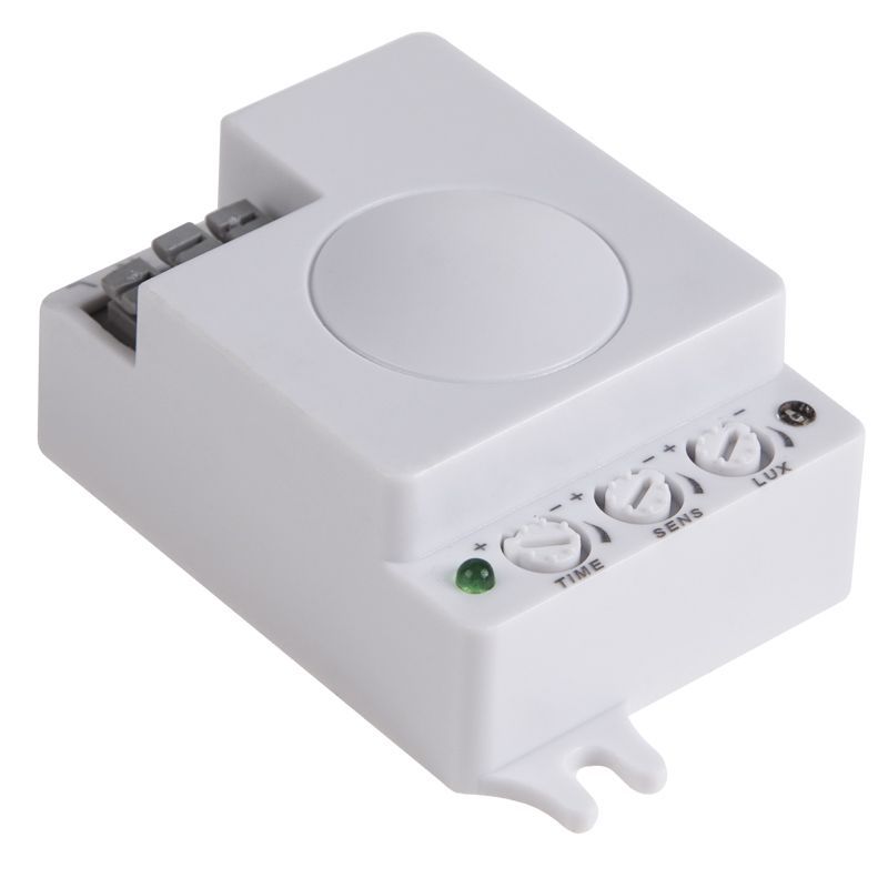 Датчик движения потолочный микроволновый ДДПМ 02, 180 (гориз)/360 (верт), 1200 Вт, 3-2000 Лк, 1-8 м, 10-720 сек. 5,8 ГГц REXANT 11-9217