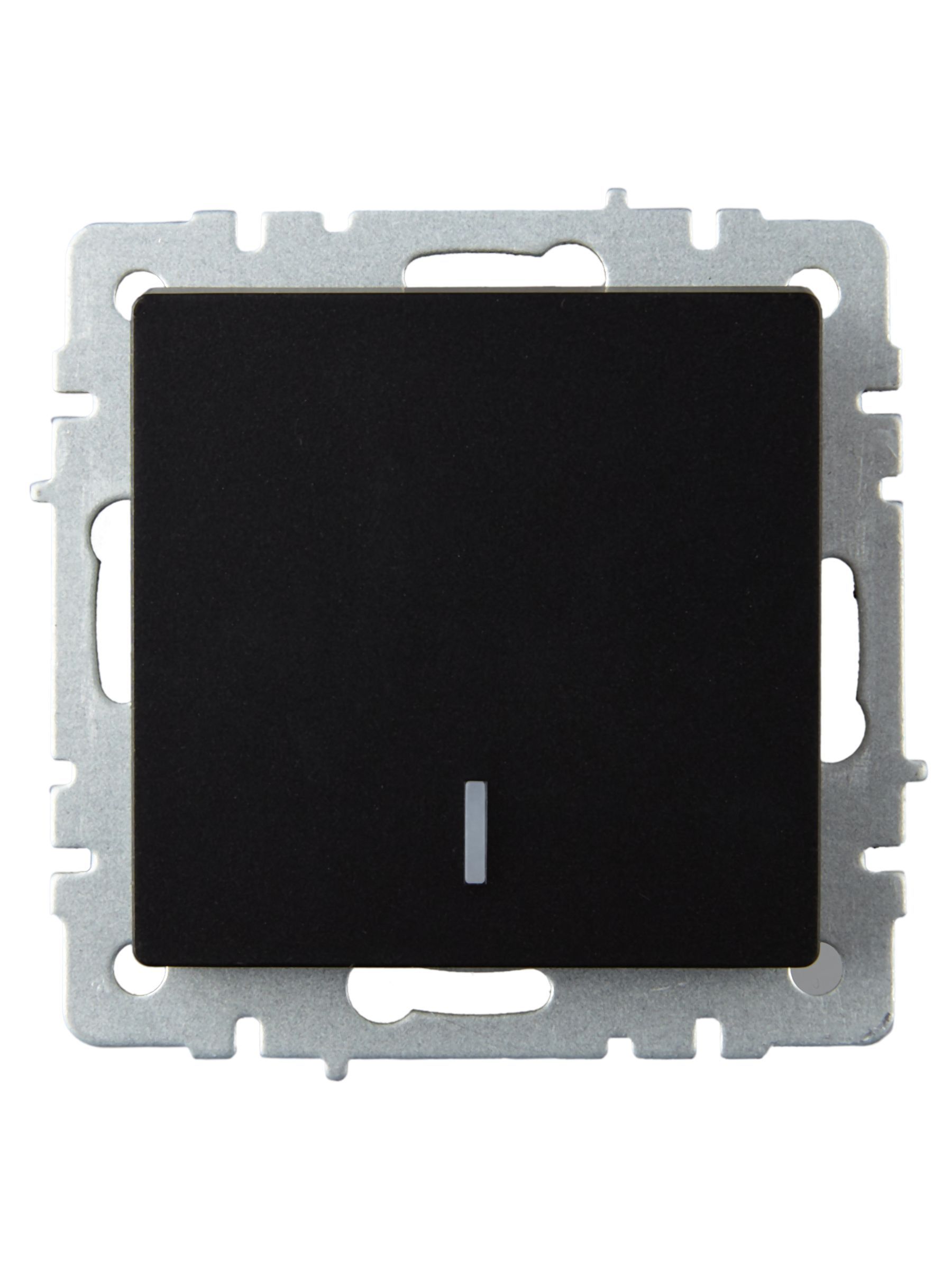 BRITE Выключатель 1-клавишный проходной с индикацией 10А ВС10-1-7-БрЧ черный IEK - Фото 7