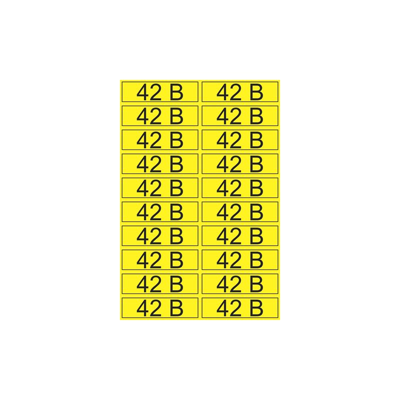 Наклейка знак электробезопасности «42 В» 15х50 мм REXANT (20шт на листе) 55-0003