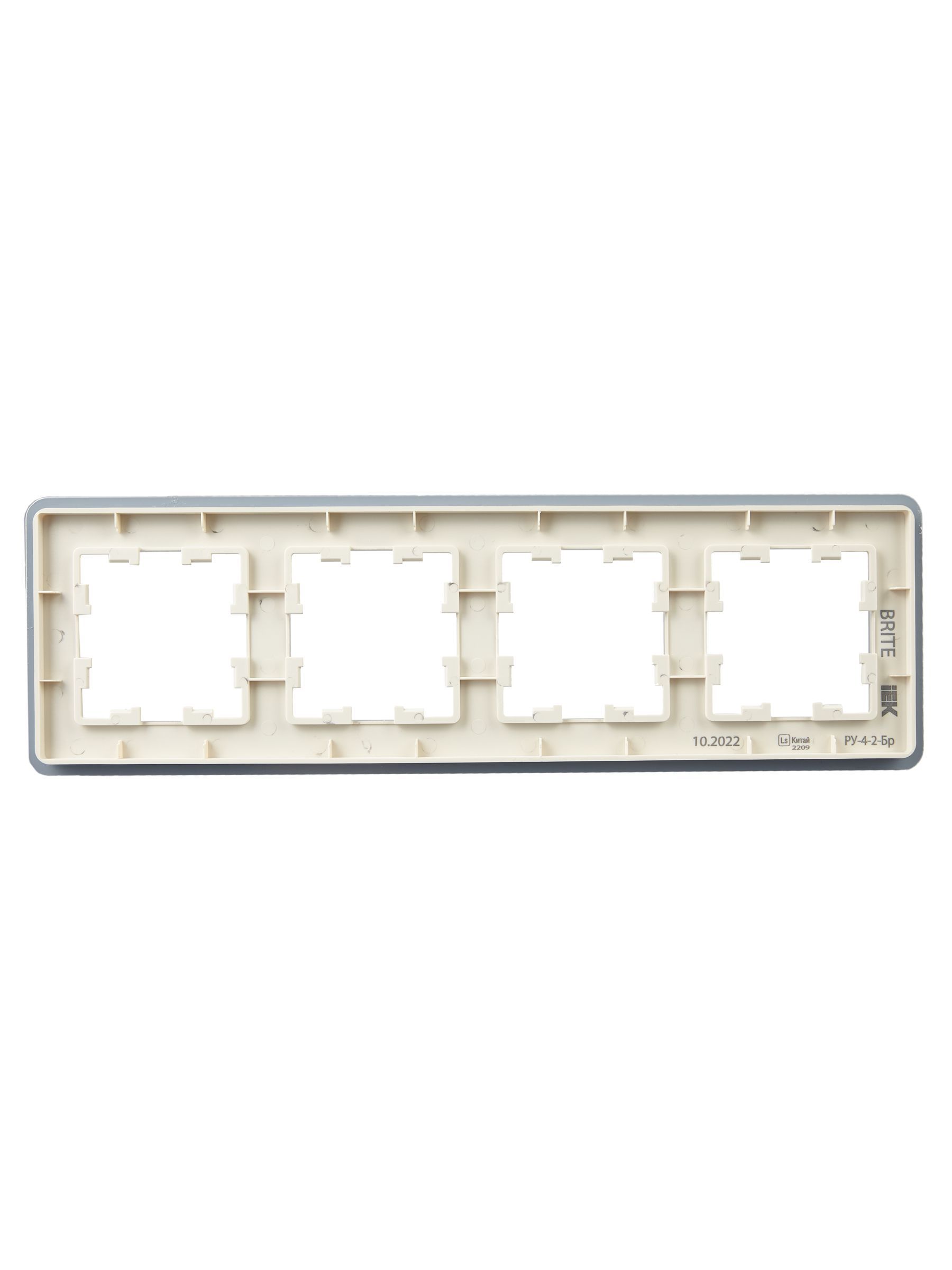 BRITE Рамка 4-местная РУ-4-2-Бр стекло песчаный RE IEK - Фото 7