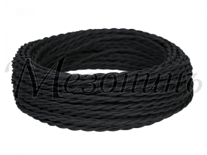 Провод декоративный витой TV+Internet, цвет- черный, ТМ "МезонинЪ, (бухта 45м) GE72100-05 GE72100-05