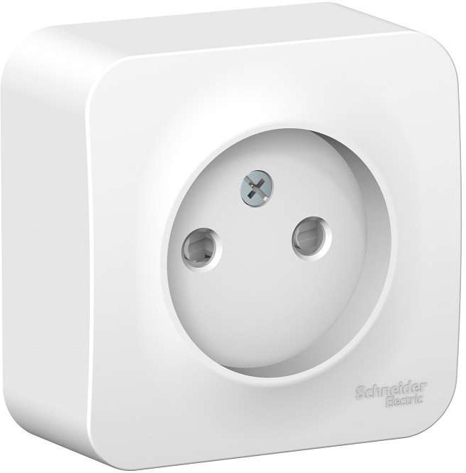 Розетка 1-м ОП Blanca 16А IP20 250В без заземл. защ. шторки с изолир. пластиной бел. SE BLNRA001111 - Фото 2
