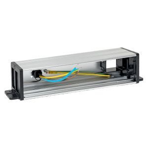 Встраиваемый настольный розеточный блок для крепления под столом, 8 модулей, C-Line cl-vnbu-8-s