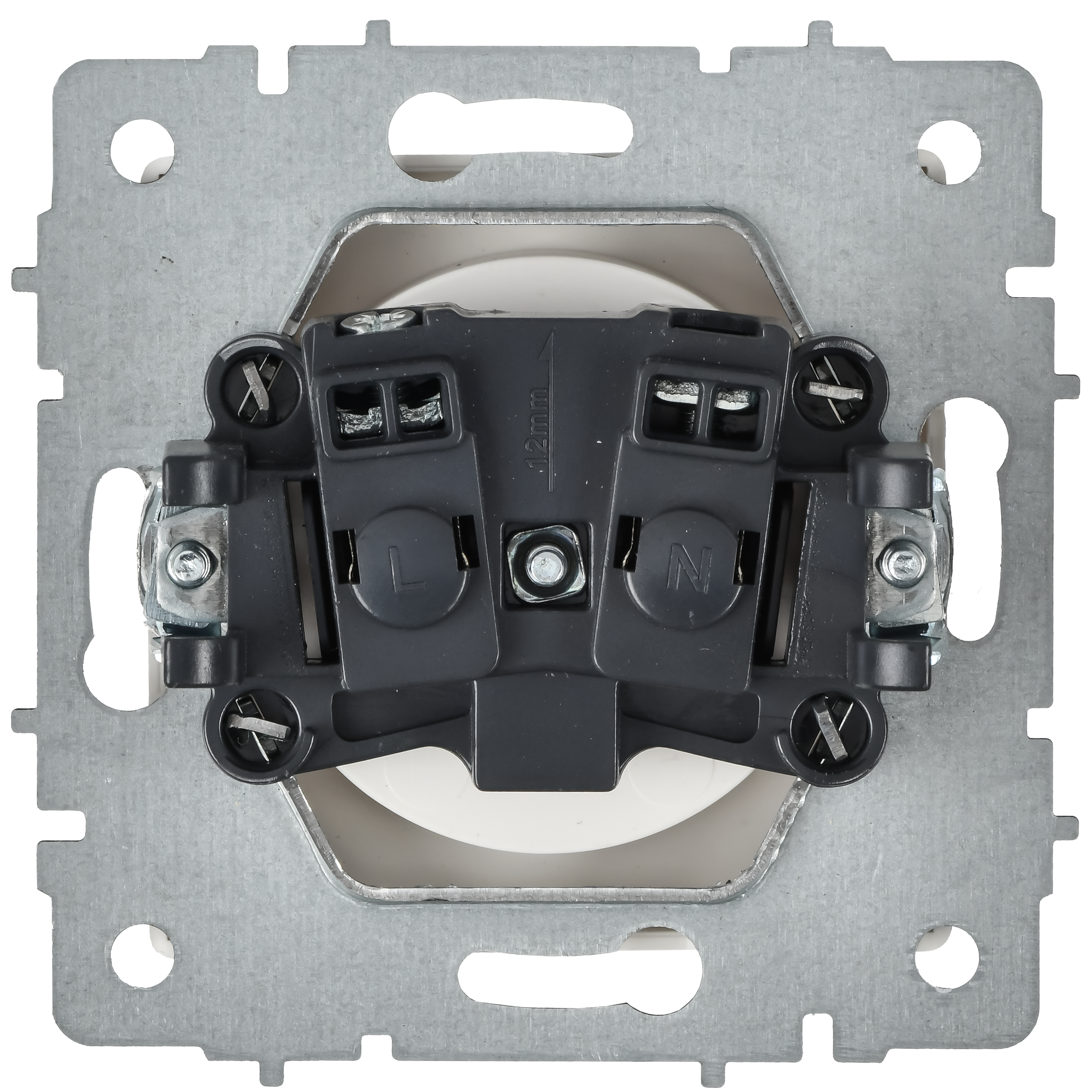 BRITE Розетка 1-местная без заземления с защитными шторками 10А РСш10-2-БрАБ арктический белый IEK - Фото 6