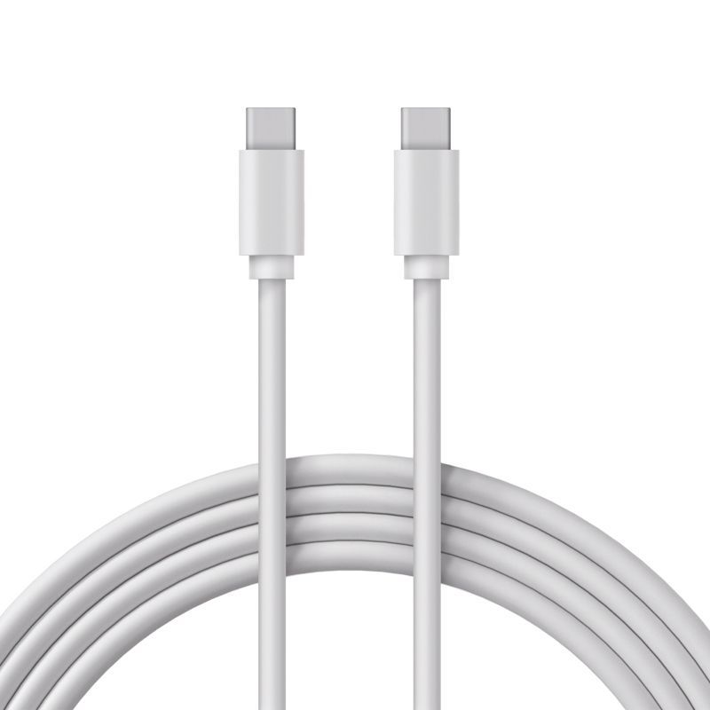 Кабель Type-C - Type-C, 3А, 45Вт, 1м, ПВХ, белый, Power Delivery REXANT 18-1830