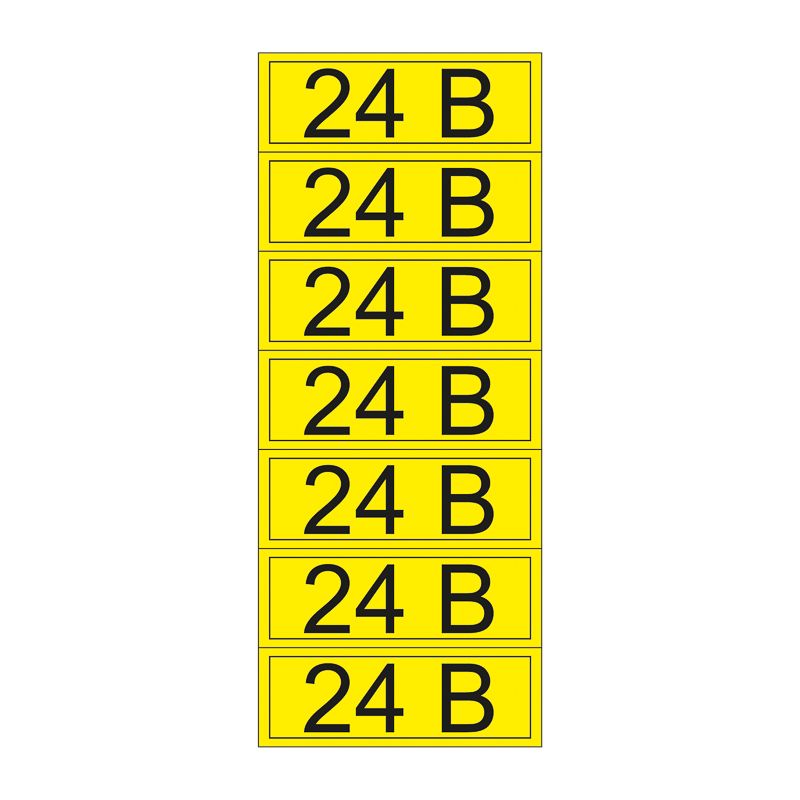 Наклейка знак электробезопасности «24 В» 35х100 мм REXANT (7 шт на листе)
