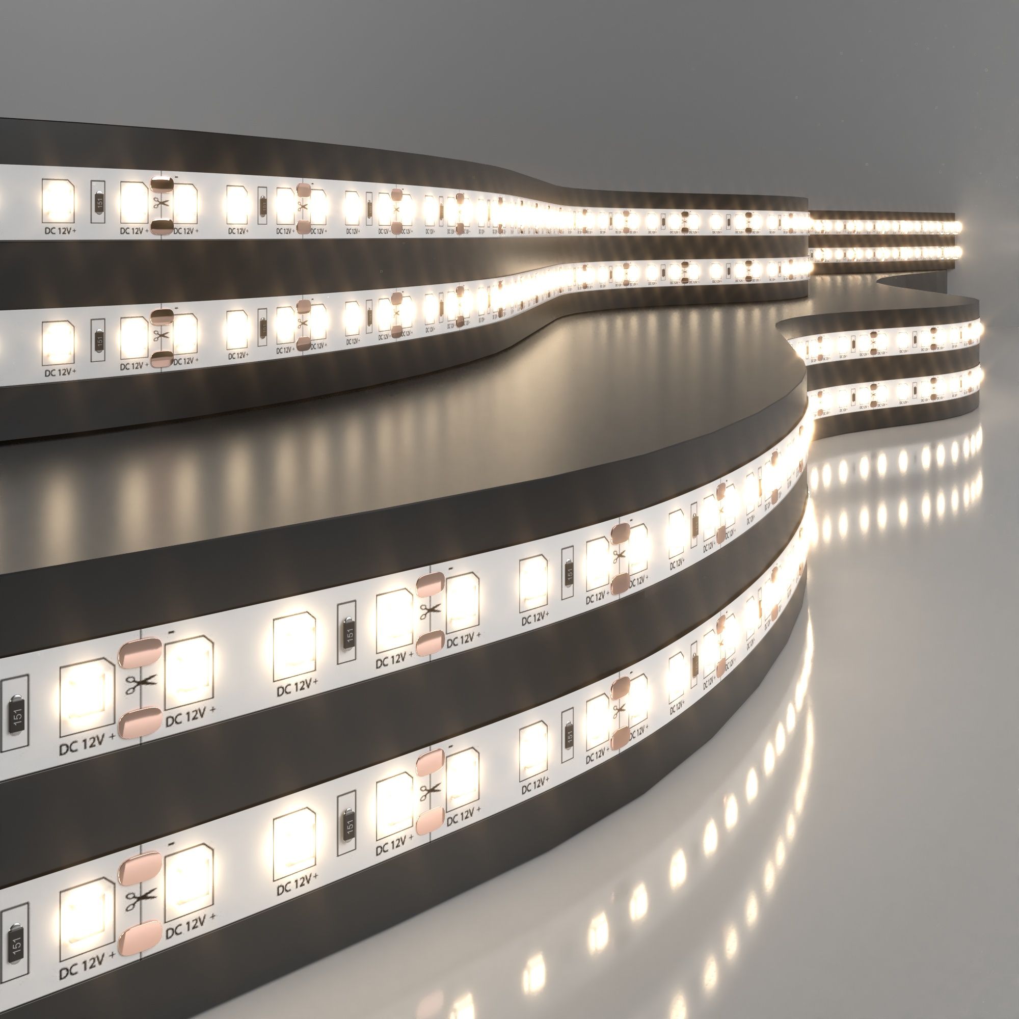 Лента светодиодная 12V 9,6W 120Led 2835 IP20 теплый белый, 5м Elektrostandard