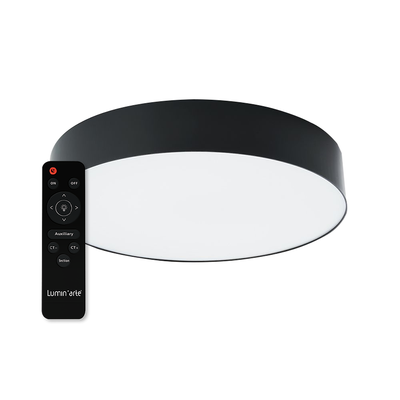 Светодиодный светильник LUMIN'ARTE CLL56 MACARON 60W 3000-6500K CCT, 380x65мм, IP20 с ПДУ черный матовый