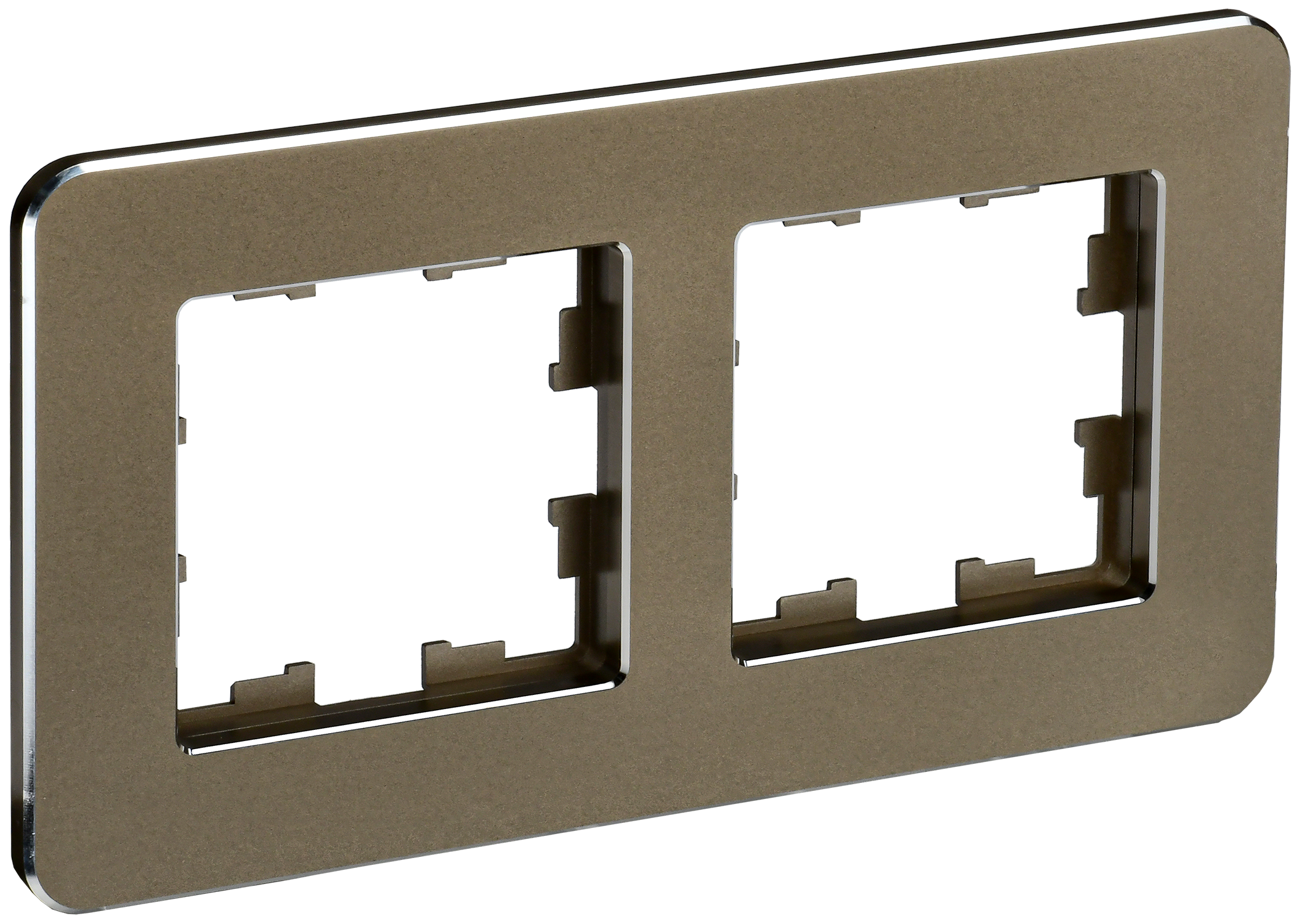 BRITE Рамка 2-местная РУ-2-1-Бр металл латунь RE IEK