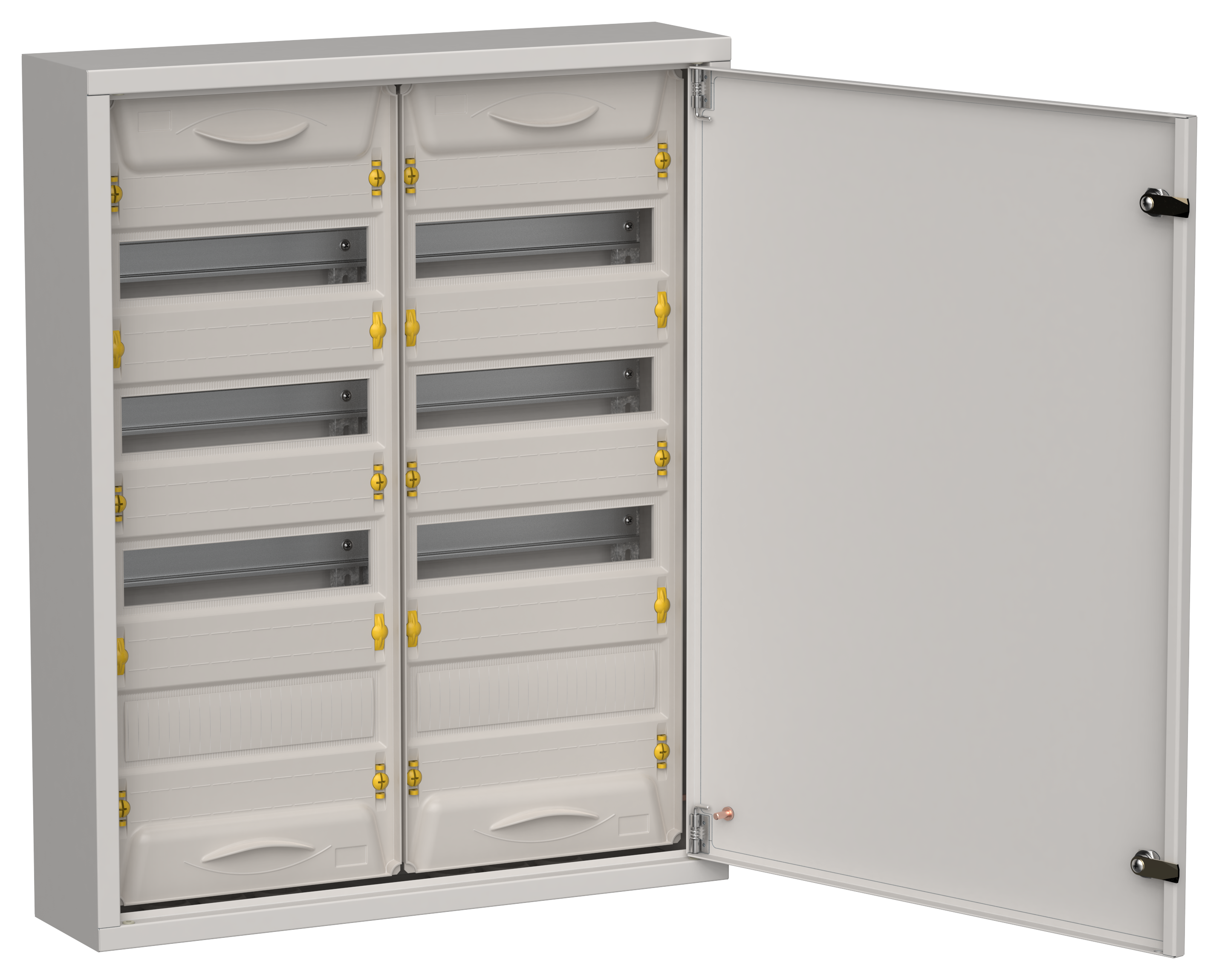 TITAN 5 Корпус металлический ЩРн-96 (2х48) 710х570х140мм IP31 серый (одна дверь) IEK TI5-50-N-2X048-31-7035