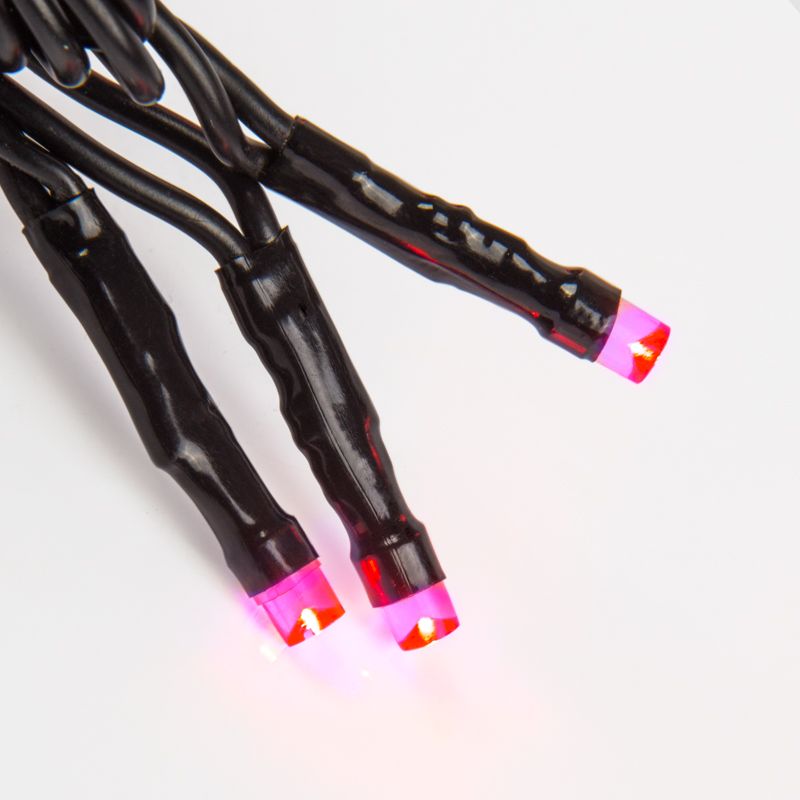 Гирлянда Нить управляемая 10м 100 LED ФИОЛЕТОВЫЙ черный ПВХ IP65 свечение с динамикой 230В контроллер в комплекте NEON-NIGHT - Фото 4