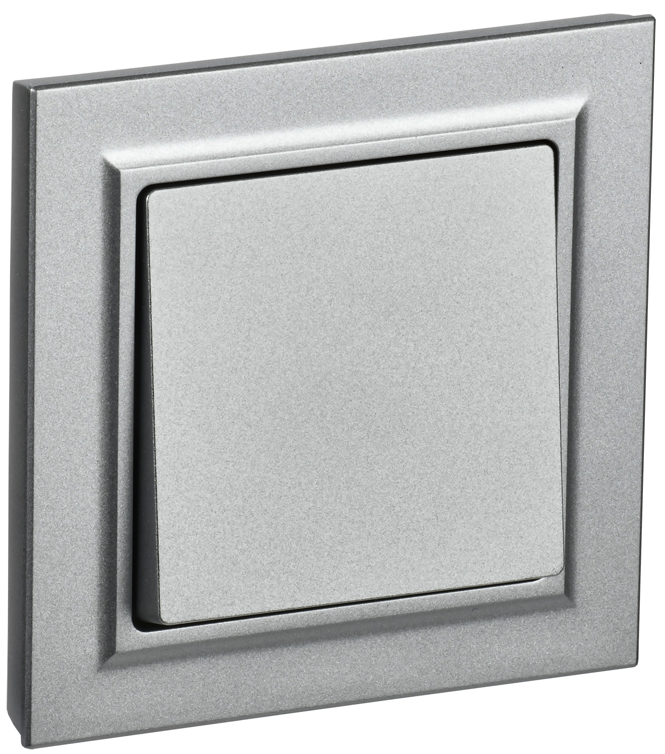 BRITE Выключатель 1-клавишный 10А в сборе ВСР10-1-0-БрА алюминий IEK BR-V10-0-10-K47-F