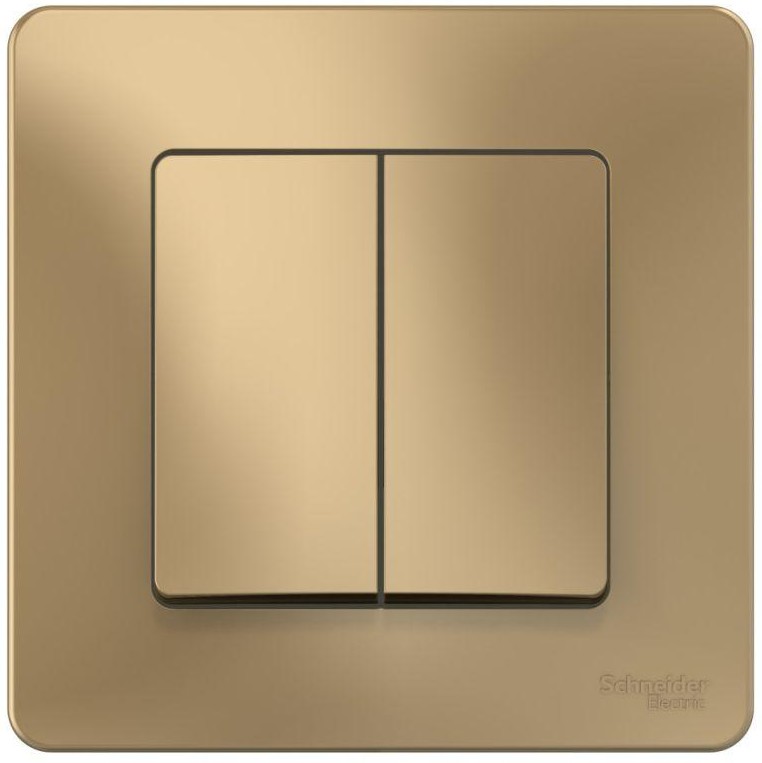 Выключатель 2-кл. СП Blanca 10А IP20 (сх. 5) 250В титан SE BLNVS010504 - Фото 3