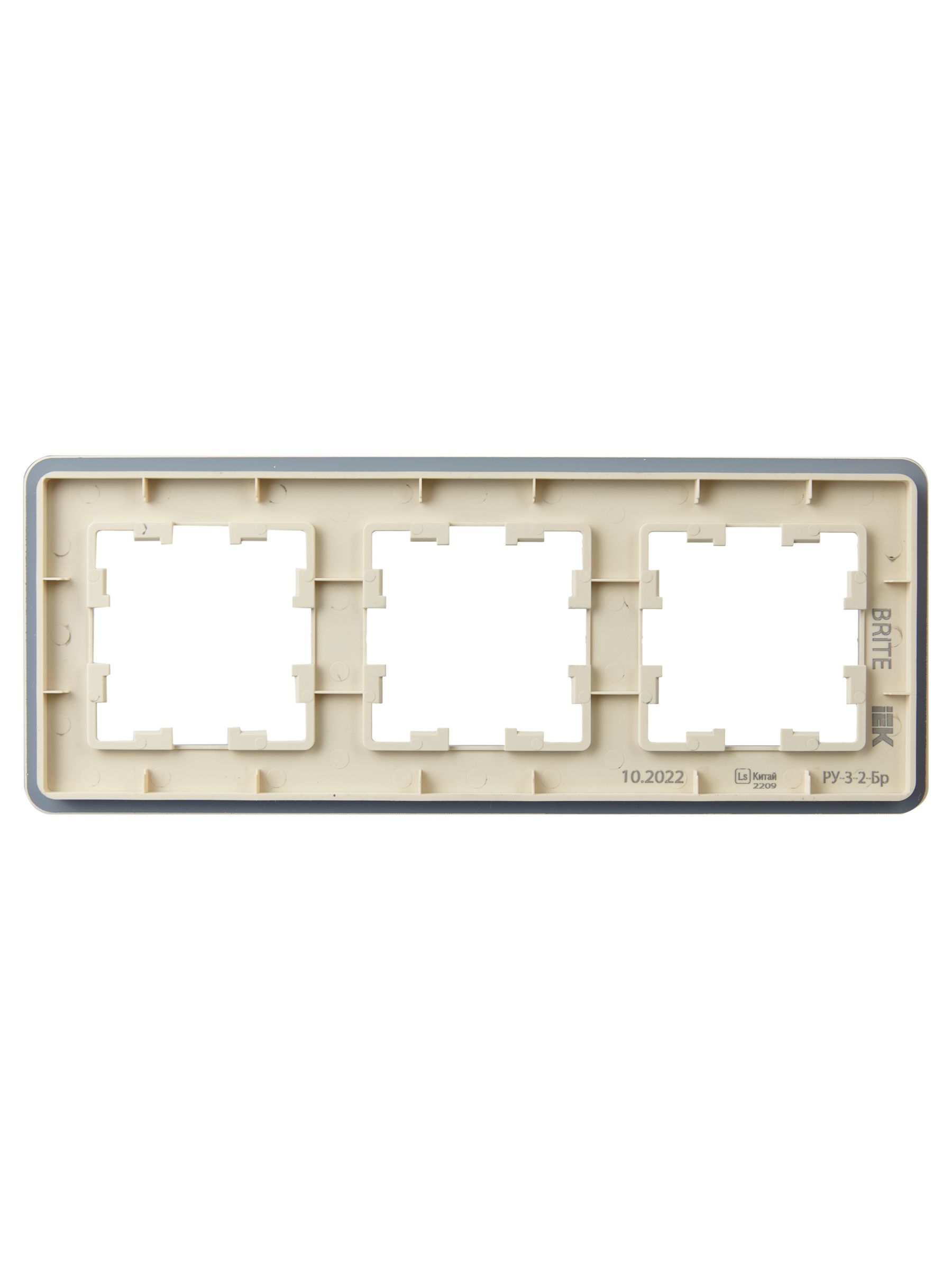 BRITE Рамка 3-местная РУ-3-2-Бр стекло песчаный RE IEK - Фото 6