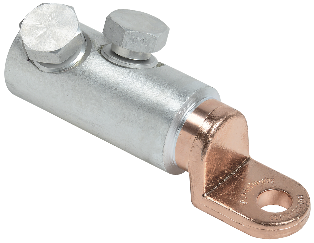 Медно-алюминиевый механический наконечник со срывными болтами АММН 240-300 до 1кВ IEK UZA-28-S240-S300-21