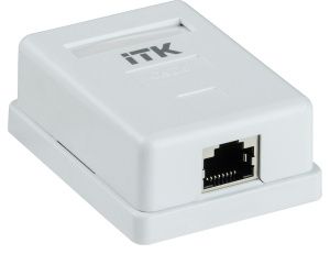 ITK Настенная информационная розетка RJ45 кат.6 FTP 1-порт CS2-1C06F-12