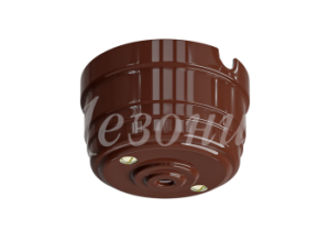 Корпус розетки потолочной фарфоровый, D70x40, цвет - коричневый GE70811-04