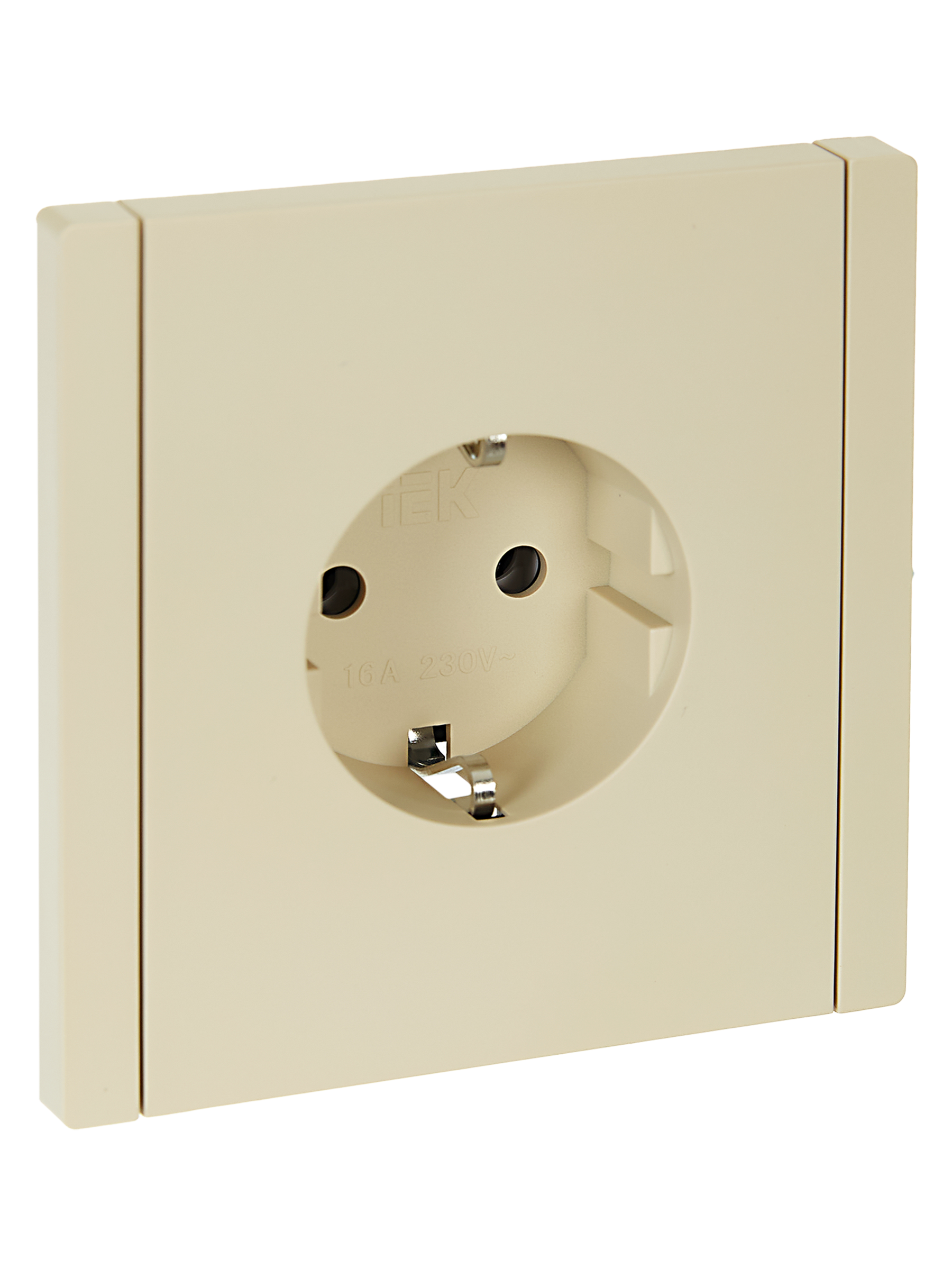 FORTE&PIANO Розетка 1-местная с заземлением без защитных шторок безвинтовое крепление 16А FP414 ваниль IEK FP-R11-16-1-K10