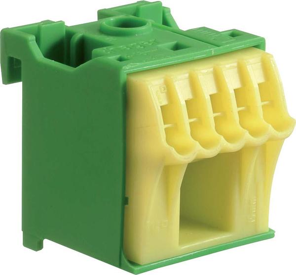 Клемма QuickConnect (1x16 + 5х4), ширина 30 мм // Hager (Цвет - Зелёный) KN06E