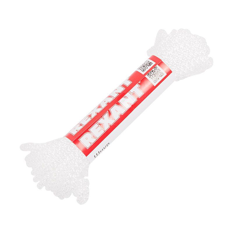 Шнур 4 мм 10 м белый REXANT 77-0410-1