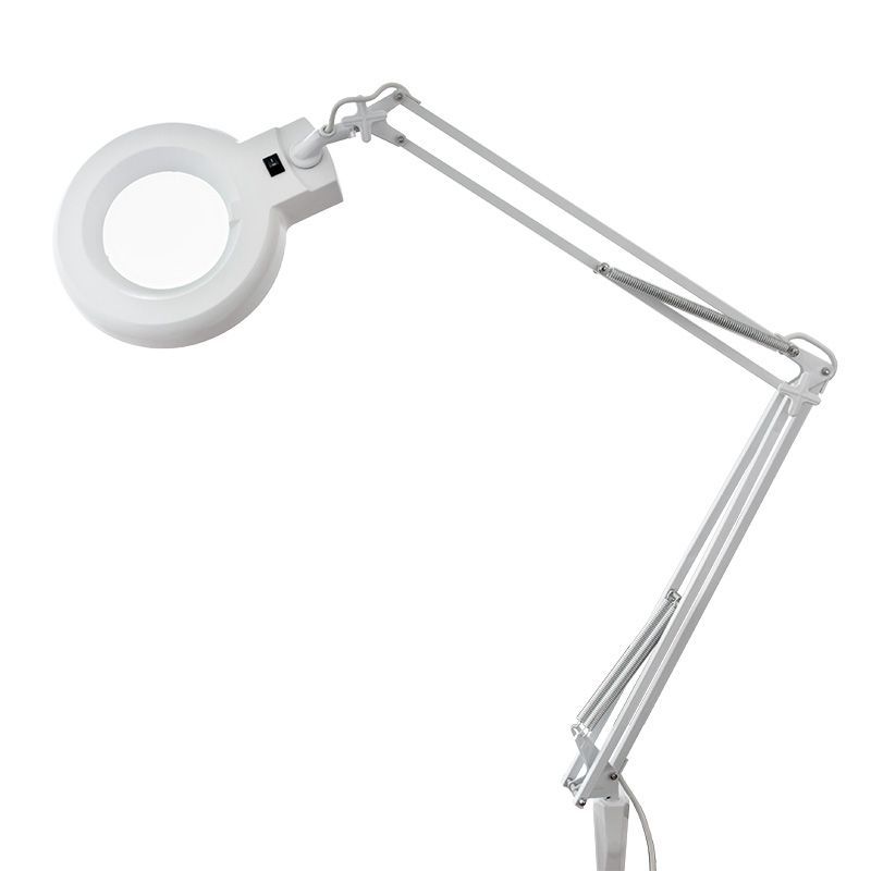 Лупа на струбцине круглая 5D с подсветкой, ø127мм, белая REXANT 31-0011