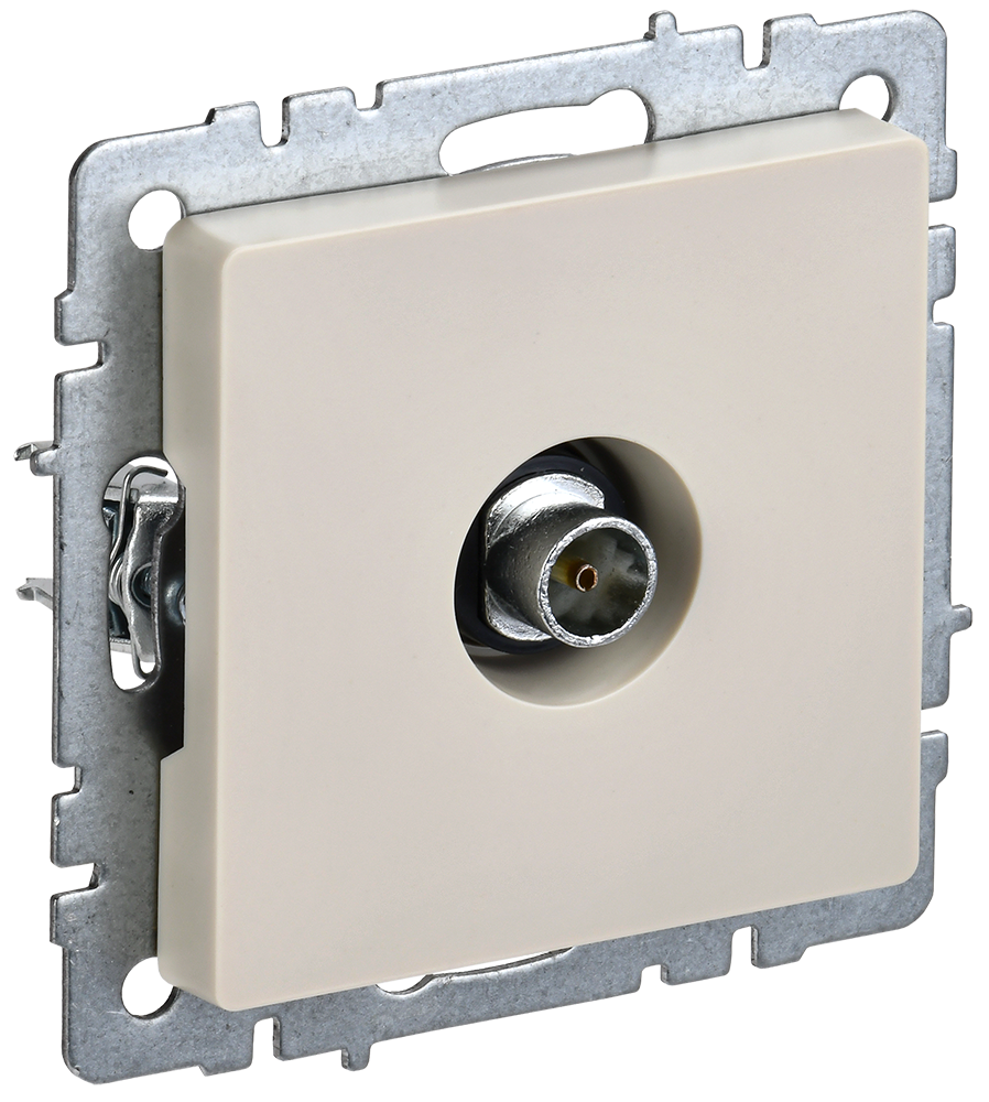 BRITE Розетка TV оконечная РТВ11-0-БрКр бежевый IEK BR-A10-O-K10