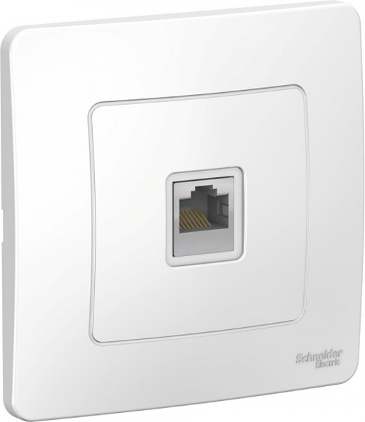 Розетка компьютерная 1-м СП Blanca RJ45 кат.5E бел. SE BLNIS045001 - Фото 3