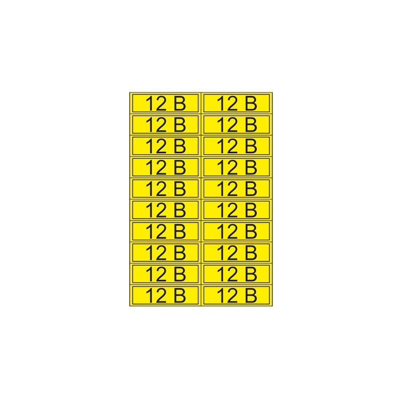 Наклейка знак электробезопасности «12 В» 15х50 мм REXANT (20 шт на листе) 55-0001