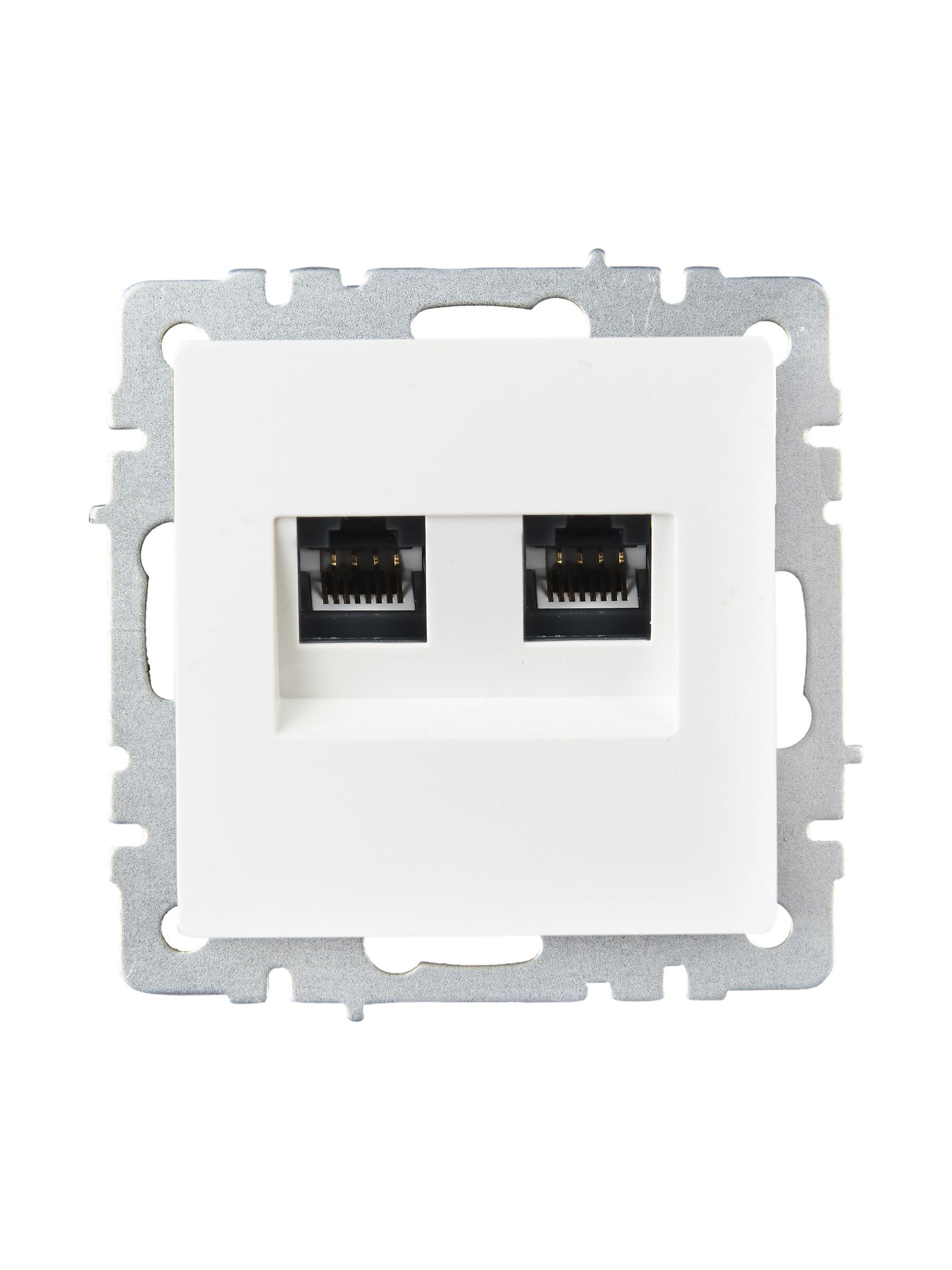 BRITE Розетка компьютерная двойная RJ45 кат.6 РК11-2-БрБ белый IEK - Фото 4