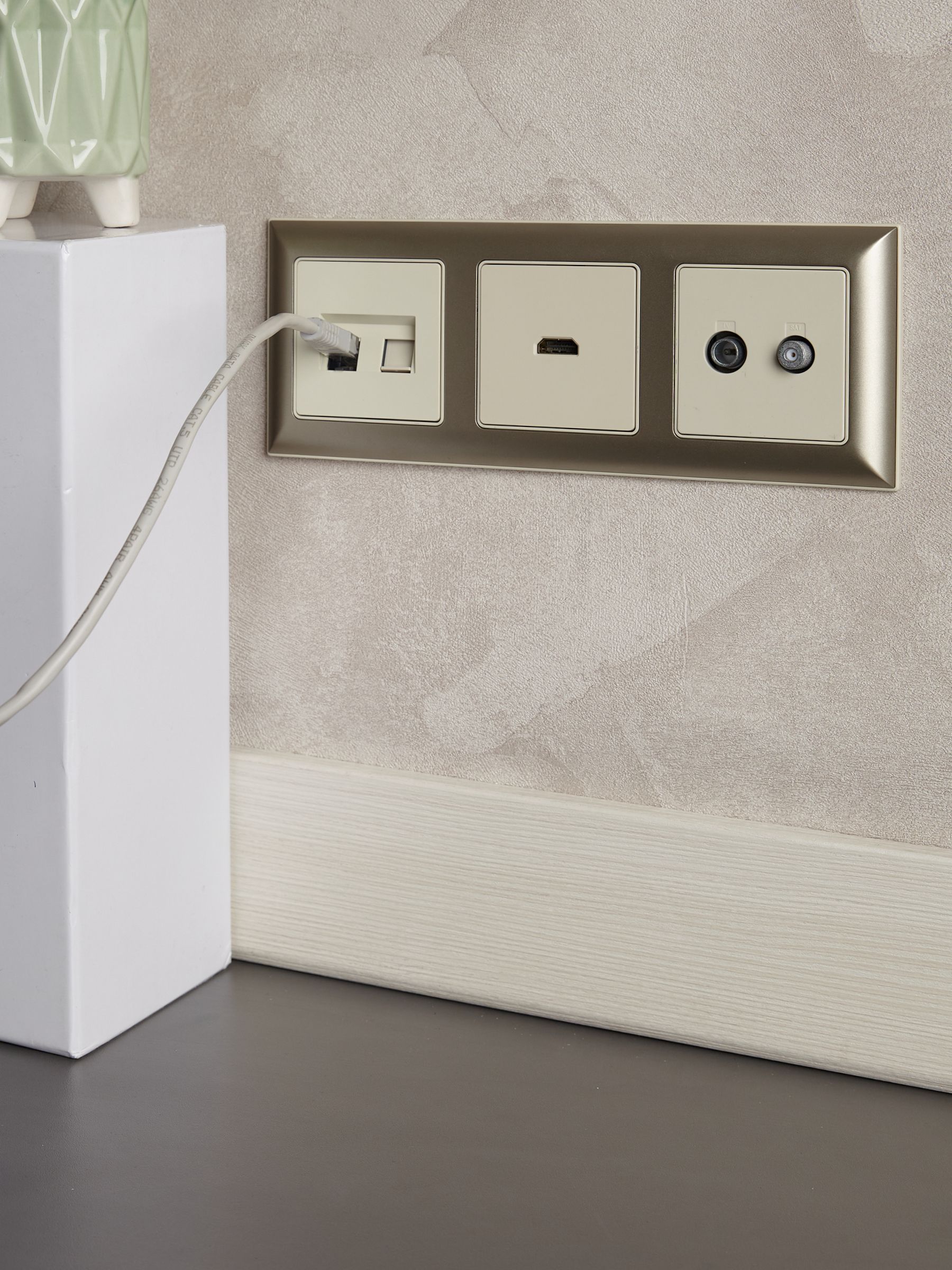 BRITE Розетка двойная RJ11+RJ45 кат.5E РК/Т12-БрКр бежевый IEK - Фото 7