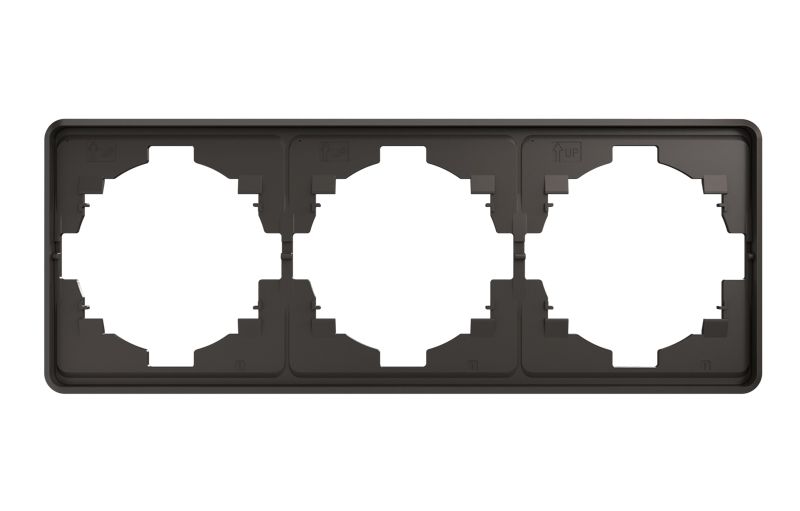 Рамка ROUND 3-постовая титан KRANZ KR-78-0753-2