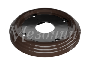 Рамка одноместная пластиковая, D 92x14 мм, цвет - коричневый, серия УСАДЬБА, ТМ МЕЗОНИНЪ GE30701-04