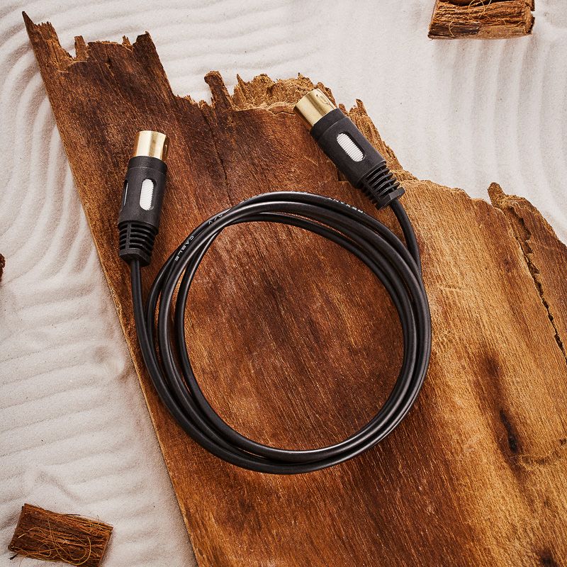 Шнур DIN 5 Pin - DIN 5 Pin, 1,5м, Gold REXANT - Фото 2