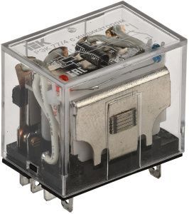 Реле РЭК77/4(LY4) с индикацией 10А 12В AC IEK RRP10-4-10-012A-LED