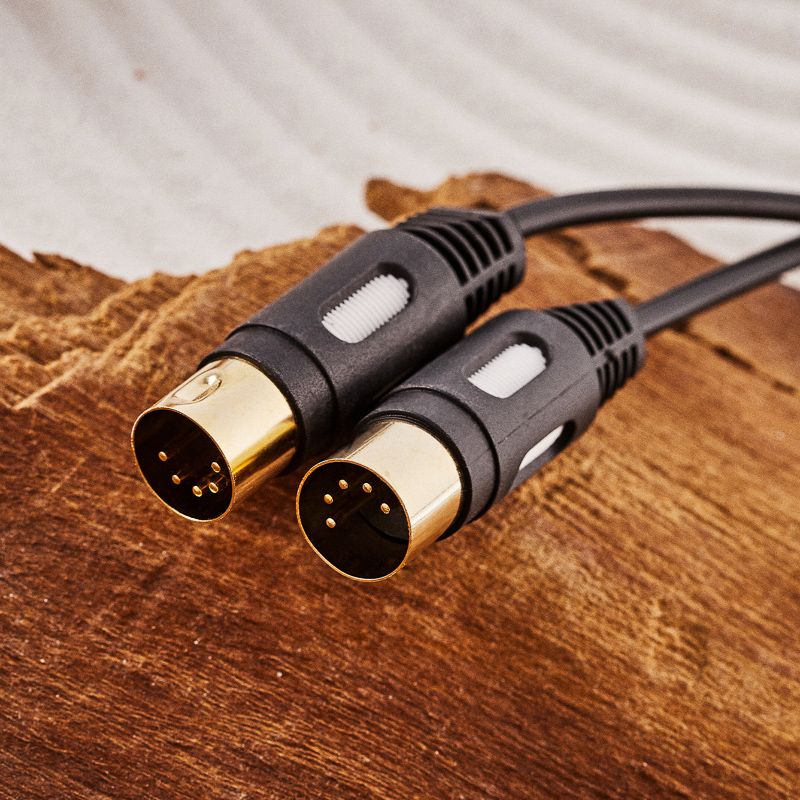 Шнур DIN 5 Pin - DIN 5 Pin, 1,5м, Gold REXANT - Фото 4