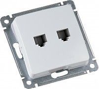 MASTER бел. Розетка комп.+тел. (RJ11 + RJ45) РСКТ-440