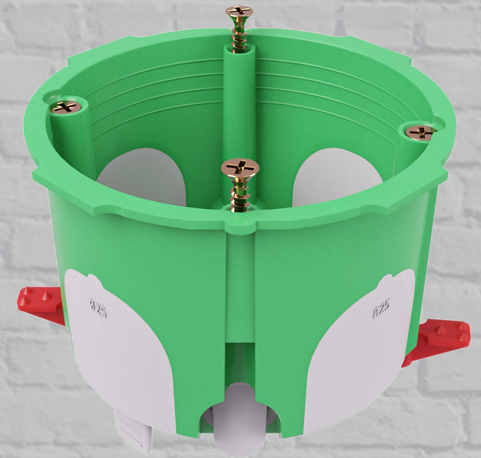 Коробка установочная 2К-универсальная D68x55 безгалогенная (HF), IP30 (100шт.) GE40421-R GREENEL  GE40421-R