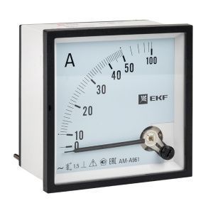 AMA-961 аналоговый на панель (96х96) квадратный вырез 50А прямое подкл. EKF ama-961-50