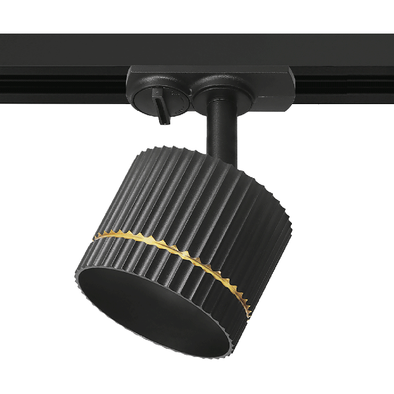 Трековый светильник WOLTA WTL-GX53/18BG NIMB под лампу GX53 Чёрный/золото  D85x70 WTL-GX53/18BG