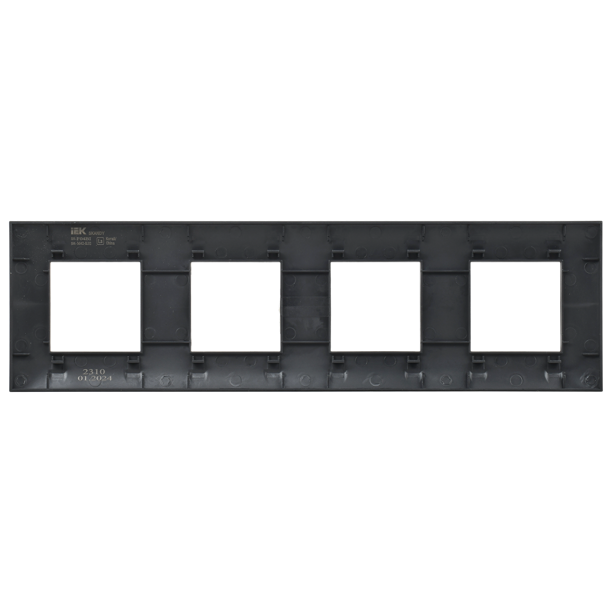 SKANDY Рамка 4-местная SK-F04Bl черный IEK - Фото 3