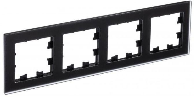 Рамка 4-м AtlasDesign Nature матов. стекло черн. SE ATN331004