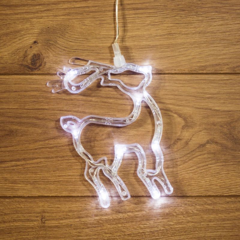 Фигура светодиодная Олененок на присоске с подвесом, цвет белый 501-016