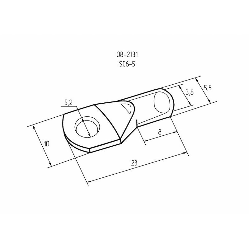 Наконечник кольцевой REXANT НК, ø5.2 мм, 6 мм², ТМЛ (DIN) 6-5 - Фото 2