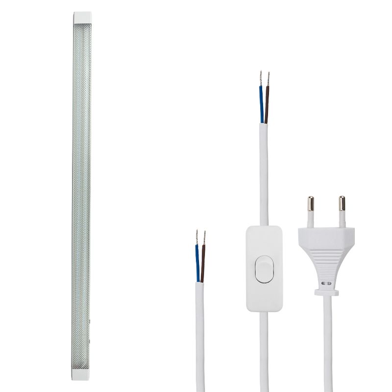 Комплект Светодиодный линейный светильник REXANT СПО 110 ПРИЗМА 55 Вт, 185-265 В, IP20, 5225 Лм, 6500 K холодный свет + Сетевой шнур с выключателем 607-024-1