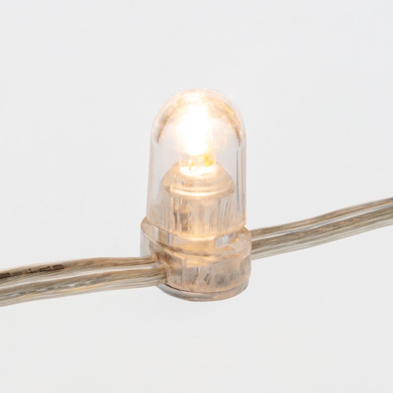 Гирлянда LED Клип-лайт 12 V, прозрачный ПВХ, 150 мм, цвет диодов Теплый белый, Flashing (Белый) - Фото 5